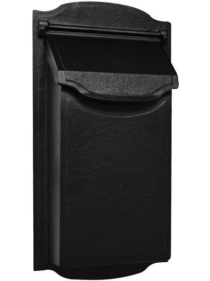 Classic Cast-Aluminum Vertical Mailbox in Matte Black.